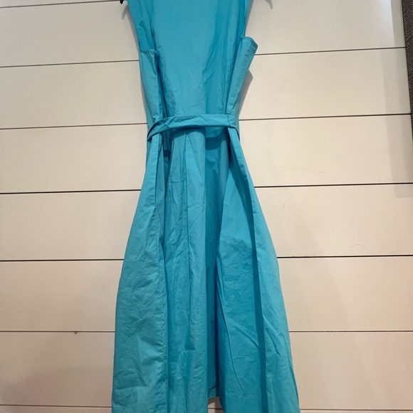 NEW Talbots blue button down sleeveless dress - Picture 4 of 5